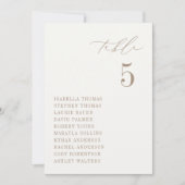 OASIS Taupe Seating Table Number Card Kaart (Voorkant)