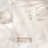 OASIS Taupe Seating Table Number Card Kaart