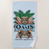 Oasis Tiki Bar en grill Beach Towel Strandlaken (Voorkant)