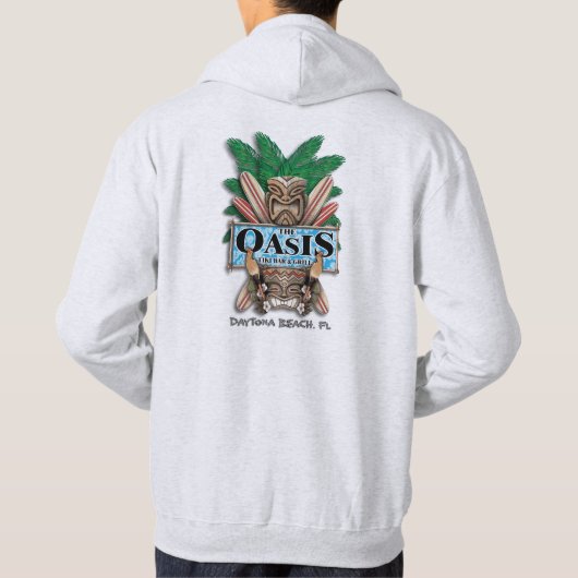 Oasis Tiki Bar en Grill Hoodie (licht) (Achterkant)