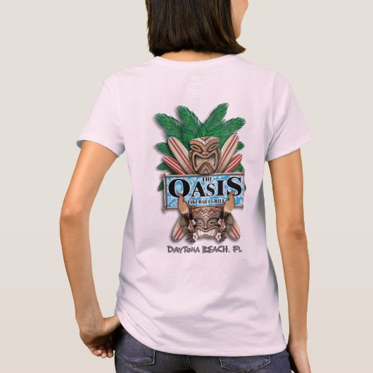 Oasis Tiki Bar en Grill T-Shirt (dames) (Achterkant)