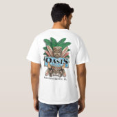 Oasis Tiki Bar en Grill T-Shirt (wit) (Achterkant volledig)