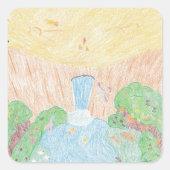 Oasis Vierkante Sticker (Voorkant)