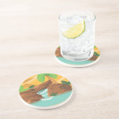 Oasis Zandsteen Onderzetter (Zijkant)