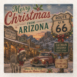 Oatman Arizona Kerst Drink Decoratie Glazen Onderzetter
