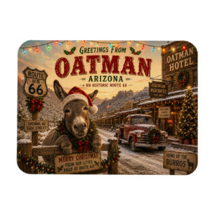 Oatman Arizona Route 66 Kerst Ezel Koelkast Magneet