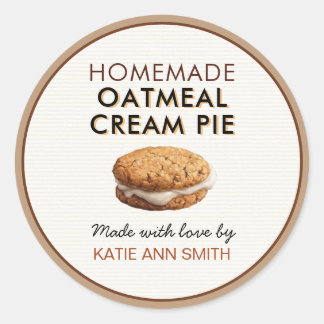 Oatmeal Cream Pie Label | Homemade Bakery Sticker