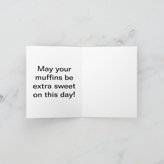Oatmeal Muffin Day Greeting Card Kaart (Binnen)