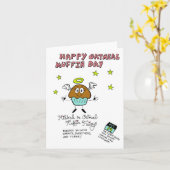 Oatmeal Muffin Day Greeting Card Kaart (Gele Bloem)