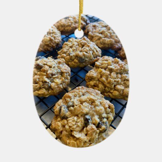Oatmeel Koekjes Keramisch Ornament (Voorkant)