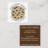 Oatmeel Raisin Cookie Bakery Bake Shop Pastry Chef Vierkante Visitekaartje (Voorkant / Achterkant)