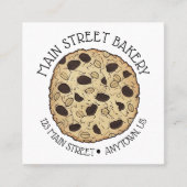 Oatmeel Raisin Cookie Bakery Bake Shop Pastry Chef Vierkante Visitekaartje (Voorkant)