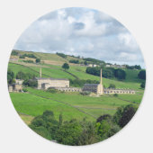 Oats Royd Mill - Historic Yorkshire Landscape Ronde Sticker (Voorkant)