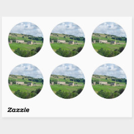 Oats Royd Mill - Historic Yorkshire Landscape Ronde Sticker