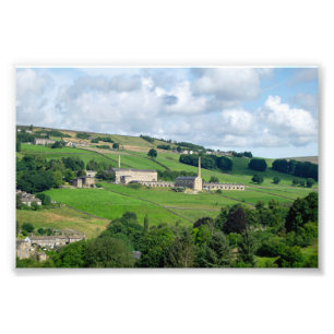 Oats Royd Mill - Historisch landschap van Yorkshir Foto Afdruk