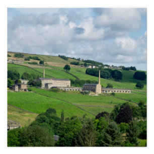Oats Royd Mill - Historisch landschap van Yorkshir Perfect Poster
