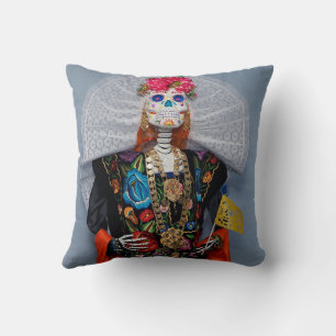 Oaxaca Calavera Catrina Tehuana Kussen