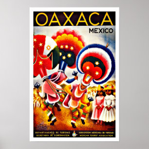  Oaxaca Dance Festival Mexico Travel Poster