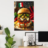 Oaxaca Heatwave Burger 24x36 Poster (Thuiskantoor)