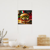 Oaxaca Heatwave Burger Poster (Keuken)