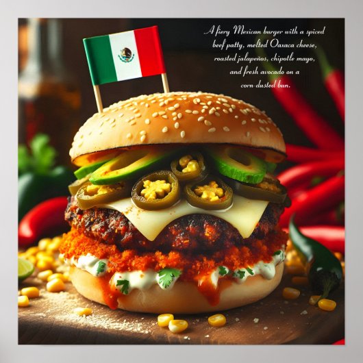 Oaxaca Heatwave Burger Poster (Voorkant)