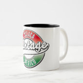 Oaxaca mexico  logo. tweekleurige koffiemok (Voorkant rechts)