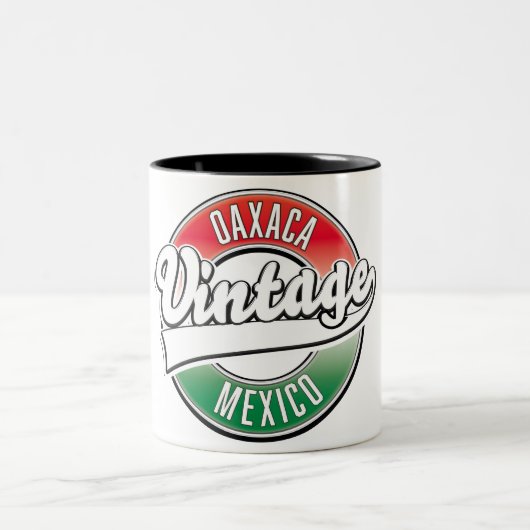 Oaxaca mexico  logo. tweekleurige koffiemok (Center)