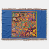 Oaxaca Mexico Mexican Mayan Aztec Tribal Art Boho Deken (Voorkant)