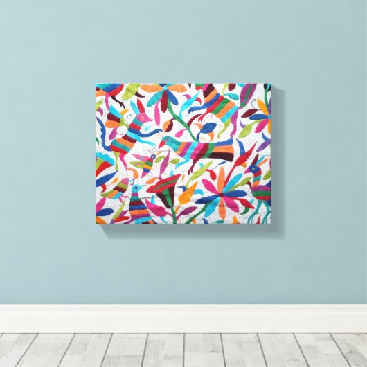 Oaxaca Mexico Mexican Mayan Hispanic etnic Boho Canvas Afdruk (Insitu (Houten vloer))