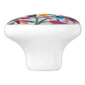 Oaxaca Mexico Mexican Mayan Hispanic etnic Boho Keramische Knop (Zijkant)