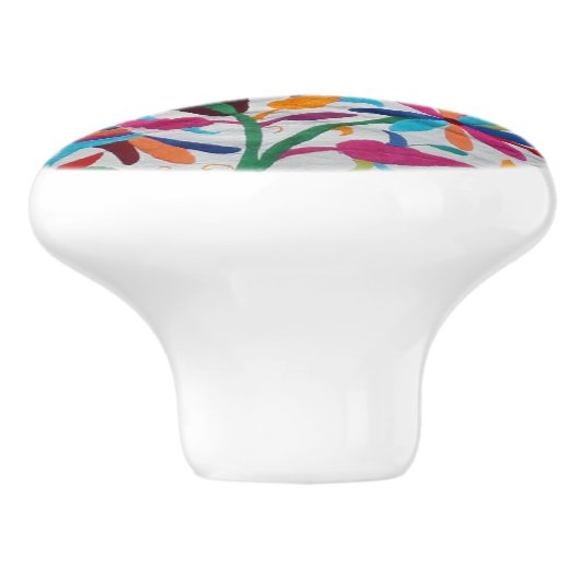 Oaxaca Mexico Mexican Mayan Hispanic etnic Boho Keramische Knop (Zijkant)