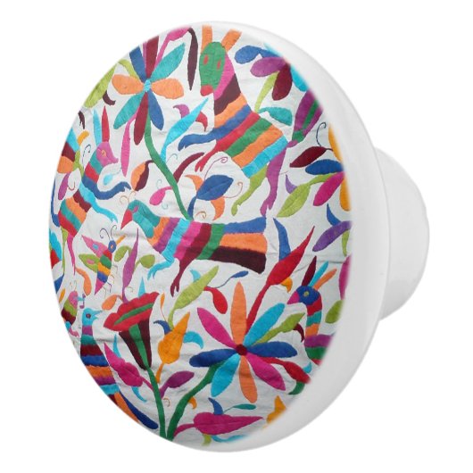 Oaxaca Mexico Mexican Mayan Hispanic etnic Boho Keramische Knop (Rechts)