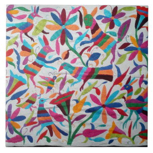 Oaxaca Mexico Mexican Mayan Hispanic etnic Boho Tegeltje