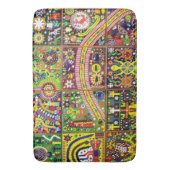 Oaxaca Mexico Mexican Tribal Art Boho Travel Badmat (Voorkant Verticaal)