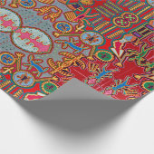 Oaxaca Mexico Mexican Tribal Art Boho Travel Cadeaupapier (Hoek)