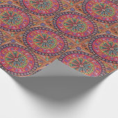 Oaxaca Mexico Mexican Tribal Art Boho Travel Cadeaupapier (Hoek)