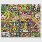 Oaxaca Mexico Mexican Tribal Art Boho Travel Cadeaupapier (Vlak)