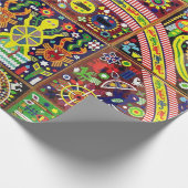 Oaxaca Mexico Mexican Tribal Art Boho Travel Cadeaupapier (Hoek)