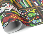 Oaxaca Mexico Mexican Tribal Art Boho Travel Cadeaupapier (Rol Hoek)