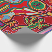 Oaxaca Mexico Mexican Tribal Art Boho Travel Cadeaupapier (Hoek)