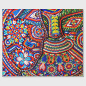 Oaxaca Mexico Mexican Tribal Art Boho Travel Cadeaupapier (Vlak)