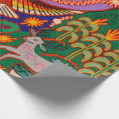 Oaxaca Mexico Mexican Tribal Art Boho Travel Cadeaupapier (Hoek)