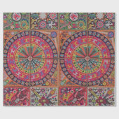 Oaxaca Mexico Mexican Tribal Art Boho Travel Cadeaupapier (Vlak)