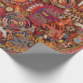 Oaxaca Mexico Mexican Tribal Art Boho Travel Cadeaupapier (Hoek)