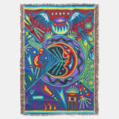 Oaxaca Mexico Mexican Tribal Art Boho Travel Deken (Voorkant Verticaal)