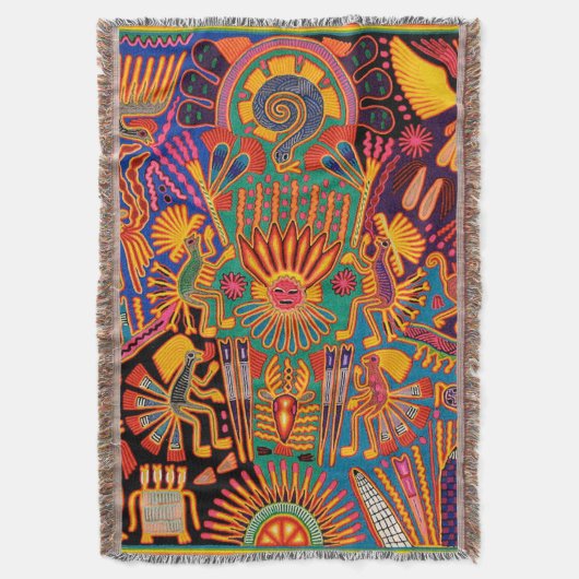 Oaxaca Mexico Mexican Tribal Art Boho Travel Deken (Voorkant Verticaal)