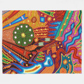 Oaxaca Mexico Mexican Tribal Art Boho Travel Fleece Deken (Voorkant (Horizontaal))