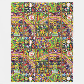 Oaxaca Mexico Mexican Tribal Art Boho Travel Fleece Deken