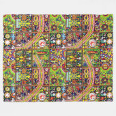 Oaxaca Mexico Mexican Tribal Art Boho Travel Fleece Deken (Voorkant (Horizontaal))