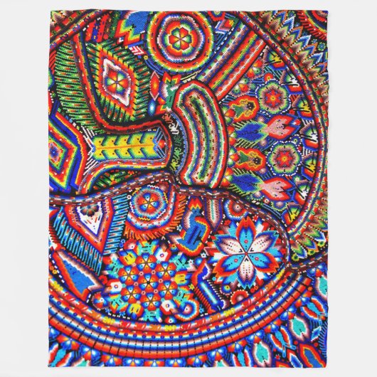 Oaxaca Mexico Mexican Tribal Art Boho Travel Fleece Deken (Voorkant)